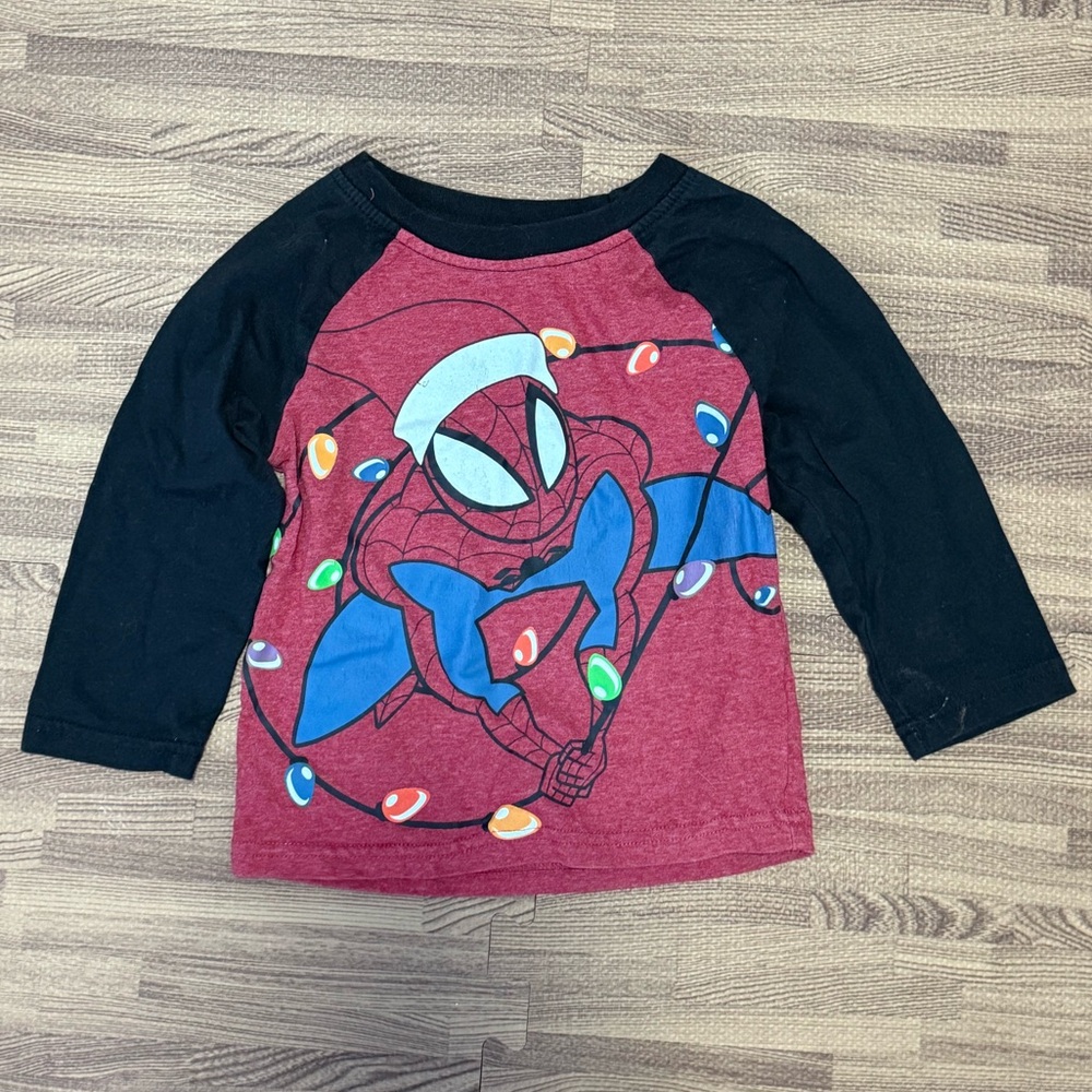 Spider-Man Toddler Raglan Shirt - Red and Black